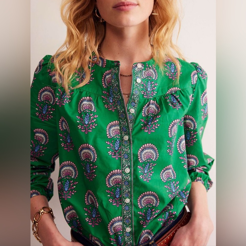 Boden Savannah Cotton Blouse | Size 4 US | Excellent condition 🌱